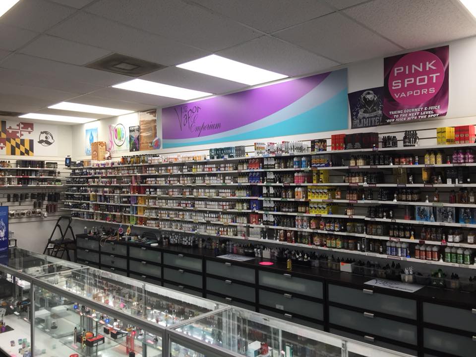Inside of store showing vape selection